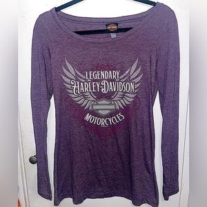 Long sleeve purple Harley Davidson shirt